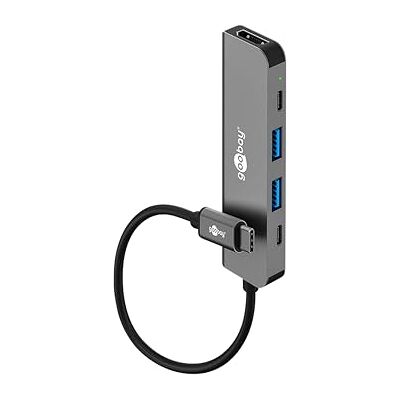 Goobay Slim USB-C™ Hub with HDMI,™ 5-Port Adapter with 100W Power Delivery, Multiport Adapter with 5 Gbit/s USB 3.0, for Laptop, Tablet, Smartphone, Compatible with Windows, macOS, Android, 78967 Goobay Slim USB-C™ Hub with HDMI,™ 5-Port Adapter with 100W Power Delivery, Multiport Adapter with 5 Gbit/s USB 3.0, for Laptop, Tablet, Smartphone, Compatible with Windows, macOS, Android, 78967