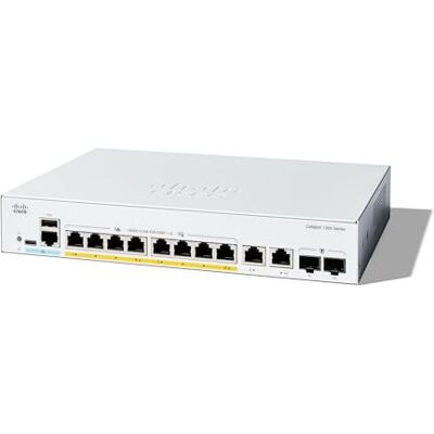Cisco Systems Catalyst 1300-8FP-2G Managed Switch, 8 Port GE, Full PoE, 2x1GE Combo, Limited Lifetime Protection (C1300-8FP-2G) Cisco Systems Catalyst 1300-8FP-2G Managed Switch, 8 Port GE, Full PoE, 2x1GE Combo, Limited Lifetime Protection (C1300-8FP-2G)