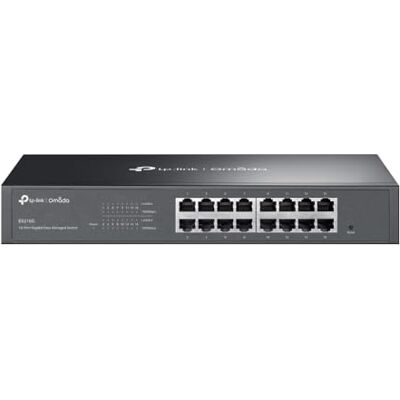 TP-LINK Omada ES216G 16-Port Gigabit Switch, Ethernet Network Switch with Cloud Management, Easy Managed, VLAN, QoS, IGMP Snooping, Fanless Metal, Rackmount/Desktop Switch, Ethernet Splitter TP-LINK Omada ES216G 16-Port Gigabit Switch, Ethernet Network Switch with Cloud Management, Easy Managed, VLAN, QoS, IGMP Snooping, Fanless Metal, Rackmount/Desktop Switch, Ethernet Splitter