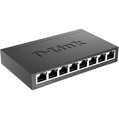 D-Link DGS-108/B 8-Port Gigabit Unmanaged Metal Desktop Switch 10/100/1000 Mbit/s UK Version black DGS-108/B D-Link DGS-108/B 8-Port Gigabit Unmanaged Metal Desktop Switch 10/100/1000 Mbit/s UK Version black DGS-108/B