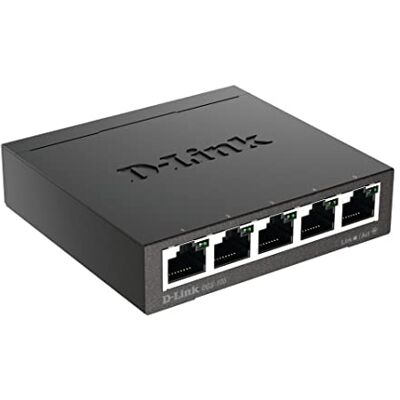 D-Link DGS-105/B 5-Port Gigabit Unmanaged Metal Desktop Switch 10/100/1000 Mbit/s UK Version, black DGS-105/B D-Link DGS-105/B 5-Port Gigabit Unmanaged Metal Desktop Switch 10/100/1000 Mbit/s UK Version, black DGS-105/B