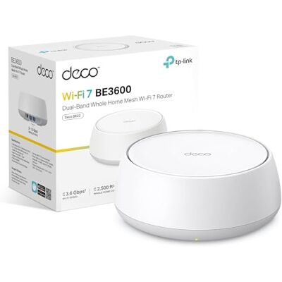 TP-LINK Deco BE22 BE3600 WiFi 7 Router, Dual-Band Seamless AI Roaming, Extender Booster only for Deco, VPN Clients/Server, APP Control, Easy Setup, Alexa/Google Home, HomeShield TP-LINK Deco BE22 BE3600 WiFi 7 Router, Dual-Band Seamless AI Roaming, Extender Booster only for Deco, VPN Clients/Server, APP Control, Easy Setup, Alexa/Google Home, HomeShield