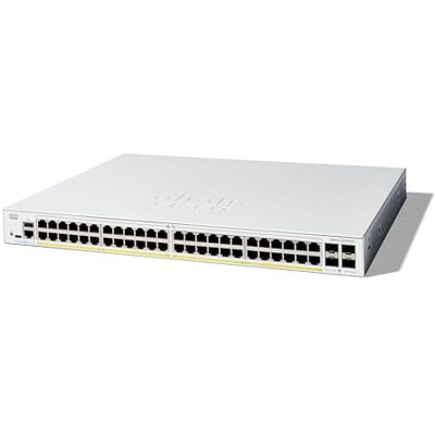 Cisco Systems Catalyst 1300-48P-4G Managed Switch, 48 Port GE, PoE, 4x1GE SFP, Limited Lifetime Protection (C1300-48P-4G) Cisco Systems Catalyst 1300-48P-4G Managed Switch, 48 Port GE, PoE, 4x1GE SFP, Limited Lifetime Protection (C1300-48P-4G)