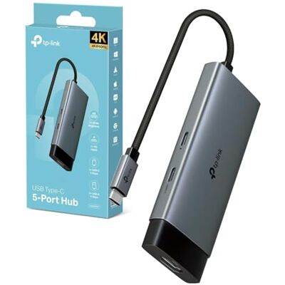 TP-LINK UH5020C USB C Hub, 5 in 1 USB C to HDMI Docking Station, 4K HDMI Adapter, 2 USB-A Ports Dock, USB C 3.0 Multiport Adapter, 100W Fast Charging, Aluminum USB Type C Splitter for Laptop/Xbox/PS5 TP-LINK UH5020C USB C Hub, 5 in 1 USB C to HDMI Docking Station, 4K HDMI Adapter, 2 USB-A Ports Dock, USB C 3.0 Multiport Adapter, 100W Fast Charging, Aluminum USB Type C Splitter for Laptop/Xbox/PS5