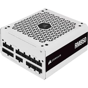 Corsair RM850 (2021), RM Series, 850 Watt 80 Plus Gold Fully Modular ATX Power Supply (Triple EPS12V Connectors, Low-Noise Operation, Zero RPM Fan Mode, 105°C Capacitors, Modern Standby) White Corsair RM850 (2021), RM Series, 850 Watt 80 Plus Gold Fully Modular ATX Power Supply (Triple EPS12V Connectors, Low-Noise Operation, Zero RPM Fan Mode, 105°C Capacitors, Modern Standby) White