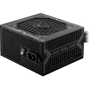 MSI MAG A650BN Power Supply Unit, UK Plug 650W, 80 Plus Bronze Certified, ATX PSU, 12V Single-Rail, DC-to-DC Circuit, 120mm Fan 5 Year Warranty MSI MAG A650BN Power Supply Unit, UK Plug 650W, 80 Plus Bronze Certified, ATX PSU, 12V Single-Rail, DC-to-DC Circuit, 120mm Fan 5 Year Warranty