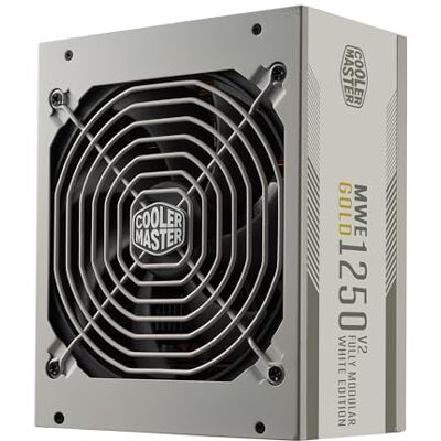 Cooler Master ATX 3.0 1250W White Full-Modular 80 Plus Gold-140mm Silent Fan-High Temperature Resilience-10Y Warranty-UK Cable Cooler Master ATX 3.0 1250W White Full-Modular 80 Plus Gold-140mm Silent Fan-High Temperature Resilience-10Y Warranty-UK Cable