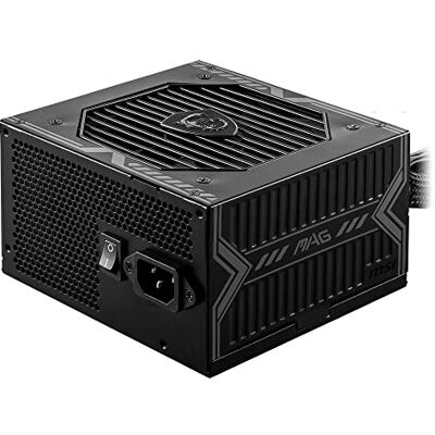 MSI MAG A550BN UK PSU '550W, 80 Plus Bronze Certified, 12V Single-Rail, DC-to-DC Circuit, 120mm Fan, Non-Modular, Sleeved Cables, ATX Power Supply Unit, UK Powercord, Black' MSI MAG A550BN UK PSU '550W, 80 Plus Bronze Certified, 12V Single-Rail, DC-to-DC Circuit, 120mm Fan, Non-Modular, Sleeved Cables, ATX Power Supply Unit, UK Powercord, Black'