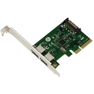 KALEA-INFORMATIQUE PCI Express PCIe to USB 3.1 2 external ports controller card with ASM1142 Chipset with 10G throughput KALEA-INFORMATIQUE PCI Express PCIe to USB 3.1 2 external ports controller card with ASM1142 Chipset with 10G throughput