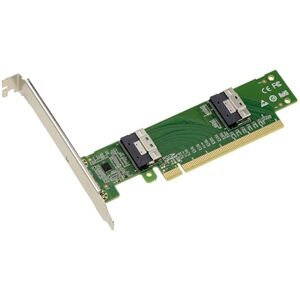 KALEA-INFORMATIQUE PCIe 4.0 to 2 Port Slim SAS SFF-8654 8i Controller Card Adapter for NVMe M2 M3 U2 U3 SSD or PCIe Insert Plates KALEA-INFORMATIQUE PCIe 4.0 to 2 Port Slim SAS SFF-8654 8i Controller Card Adapter for NVMe M2 M3 U2 U3 SSD or PCIe Insert Plates
