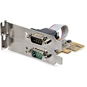 StarTech .com 2-Port PCI Express Serial Interface Card, Dual Port PCIe to RS232 (DB9) Serial Card, 16C1050 UART, Low/Full Profile Brackets, COM Retention, For Windows/Linux (21050-PC-SERIAL-LP) StarTech .com 2-Port PCI Express Serial Interface Card, Dual Port PCIe to RS232 (DB9) Serial Card, 16C1050 UART, Low/Full Profile Brackets, COM Retention, For Windows/Linux (21050-PC-SERIAL-LP)