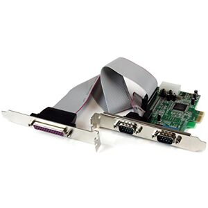 StarTech .com 2S1P Native PCI Express Parallel Serial Combo Card with 16550 UART PCIe 2x Serial 1x Parallel RS232 Adapter Card (PEX2S5531P) StarTech .com 2S1P Native PCI Express Parallel Serial Combo Card with 16550 UART PCIe 2x Serial 1x Parallel RS232 Adapter Card (PEX2S5531P)