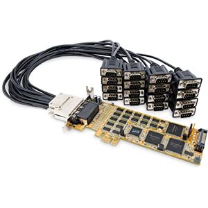 StarTech .com PCI Express Serial Card 16 DB9 RS232 Ports Low + Full Profile Multiport Serial Adapter PCIe Serial Card (PEX16S550LP) StarTech .com PCI Express Serial Card 16 DB9 RS232 Ports Low + Full Profile Multiport Serial Adapter PCIe Serial Card (PEX16S550LP)