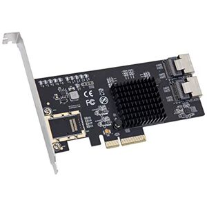 IO Crest 8 Port SATA III Non-RAID PCI-e x4 Controller Card Supports FreeNAS and ZFS RAID Includes Mini SAS to SATA Breack out Cables IO Crest 8 Port SATA III Non-RAID PCI-e x4 Controller Card Supports FreeNAS and ZFS RAID Includes Mini SAS to SATA Breack out Cables