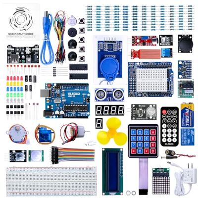 ELEGOO UNO R3 Project the Most Complete Starter Kit for Electronics 200+ Components, 33-Lesson Tutorial, Compatible with Arduino IDE ELEGOO UNO R3 Project the Most Complete Starter Kit for Electronics 200+ Components, 33-Lesson Tutorial, Compatible with Arduino IDE