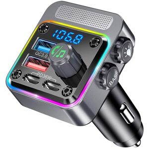 GizmoVine Bluetooth Car Adapter,Bluetooth FM Transmitter,Blue Tooth Car Adaptor,Fast Charging PD 36W QC 3.0 18W,Wireless Radio Music Adapter,Bass Sound,Cigarette Lighter,Hands Free,MP3 Player GizmoVine Bluetooth Car Adapter,Bluetooth FM Transmitter,Blue Tooth Car Adaptor,Fast Charging PD 36W QC 3.0 18W,Wireless Radio Music Adapter,Bass Sound,Cigarette Lighter,Hands Free,MP3 Player