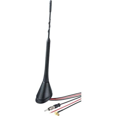 Hama Car Antenna for DAB/DAB+, AM/FM Flexible Car Roof Antenna for Digital Radio Reception, Band III, L-Band, SMB (F)-Connector, electronically amplified, Active, 12V Car Antenna Black Hama Car Antenna for DAB/DAB+, AM/FM Flexible Car Roof Antenna for Digital Radio Reception, Band III, L-Band, SMB (F)-Connector, electronically amplified, Active, 12V Car Antenna Black