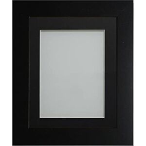 Frame Company Watson Matte Black Picture Photo Frame fitted with Perspex, 14x11 inch with Black Mount for image size 12x8 inch Frame Company Watson Matte Black Picture Photo Frame fitted with Perspex, 14x11 inch with Black Mount for image size 12x8 inch