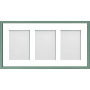 Frame Company Drayton Multi Aperture Photo Frame, Green, 20x10 for 7x5 inch (x3) Frame Company Drayton Multi Aperture Photo Frame, Green, 20x10 for 7x5 inch (x3)