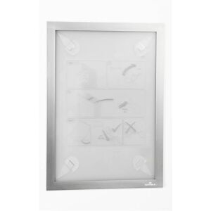 Durable DURAFRAME WALLPAPER Self-Adhesive Magnetic Frame, A4 Silver, Pack of 1, For Sensitive Surfaces, Removable, Self-Adhesive Attachment Durable DURAFRAME WALLPAPER Self-Adhesive Magnetic Frame, A4 Silver, Pack of 1, For Sensitive Surfaces, Removable, Self-Adhesive Attachment