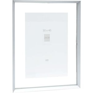 Deknudt Frames Photo frame between two glasses silver rim aluminium for size up to 30x40 cm S028D1 to hang Deknudt Frames Photo frame between two glasses silver rim aluminium for size up to 30x40 cm S028D1 to hang