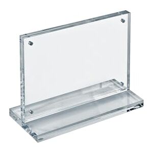 Azar Displays 104775 Slim Deluxe Acrylic Block Photo Frame 7'' x 5'' on Acrylic Base with Magnet Closure and Rubber Bumpers, Horizontal/Vertical Azar Displays 104775 Slim Deluxe Acrylic Block Photo Frame 7'' x 5'' on Acrylic Base with Magnet Closure and Rubber Bumpers, Horizontal/Vertical