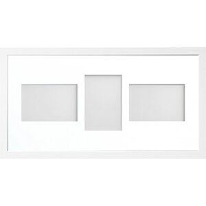 Frame Company Allington Range 20x10-inch White Picture Photo Frame with White 3-Aperture Mount for Image Size 6x4-inch (LPL) Frame Company Allington Range 20x10-inch White Picture Photo Frame with White 3-Aperture Mount for Image Size 6x4-inch (LPL)