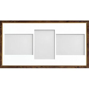 Frame Company Drayton Multi Aperture Photo Frame, Walnut, 20x10 for 7x5 inch (x3 LPL) Frame Company Drayton Multi Aperture Photo Frame, Walnut, 20x10 for 7x5 inch (x3 LPL)