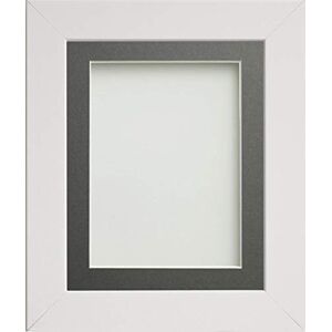 Frame Company Watson Range White 60x50cm Picture Photo Frame with Grey Mount for Image 50x40cm *Choice of Sizes* Fitted with Perspex Frame Company Watson Range White 60x50cm Picture Photo Frame with Grey Mount for Image 50x40cm *Choice of Sizes* Fitted with Perspex