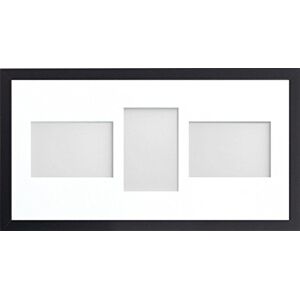 Frame Company Allington Range 20x10-inch Black Picture Photo Frame with White 3-Aperture Mount for Image Size 6x4-inch (LPL) Frame Company Allington Range 20x10-inch Black Picture Photo Frame with White 3-Aperture Mount for Image Size 6x4-inch (LPL)
