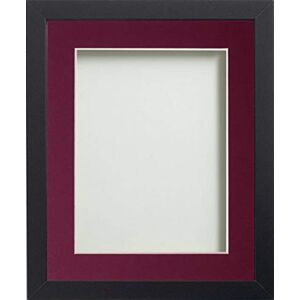Frame Company Allington Black Photo Frame with Plum Mount, 9x7 for 8x6 inch, fitted with perspex Frame Company Allington Black Photo Frame with Plum Mount, 9x7 for 8x6 inch, fitted with perspex
