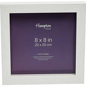 Hampton Frames Photo Frame 8x8 (20x20cm), White, Square, Deep Profile MDF Acrylic Aperture, Freestanding or Wall Mount Display for Photos, Home Décor Hampton Frames Photo Frame 8x8 (20x20cm), White, Square, Deep Profile MDF Acrylic Aperture, Freestanding or Wall Mount Display for Photos, Home Décor