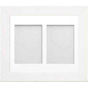 Frame Company Watson White Multi-Aperture Photo Frame with Mount, 12x10 for 7x5 (x2) * Choice of Frame Colour and Mount Design* NEW Frame Company Watson White Multi-Aperture Photo Frame with Mount, 12x10 for 7x5 (x2) * Choice of Frame Colour and Mount Design* NEW
