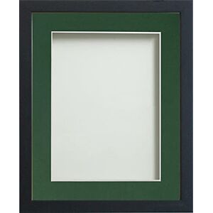 Frame Company Jellybean Range Black Wooden 12x10 inch Picture Photo Frame with Bottle Green Mount for Image 8x6 inch * Choice of Colours & Sizes* Fitted with Perspex Frame Company Jellybean Range Black Wooden 12x10 inch Picture Photo Frame with Bottle Green Mount for Image 8x6 inch * Choice of Colours & Sizes* Fitted with Perspex