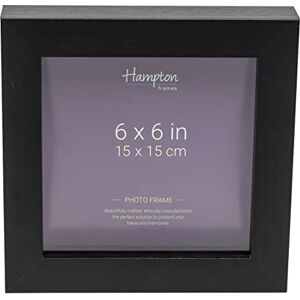 Hampton Frames Photo Frame 6x6 (15x15cm), Black, Square Deep 35mm Profile, MDF Wood Effect, Acrylic Aperture Freestanding or Wall Mount, Display for Photos Hampton Frames Photo Frame 6x6 (15x15cm), Black, Square Deep 35mm Profile, MDF Wood Effect, Acrylic Aperture Freestanding or Wall Mount, Display for Photos
