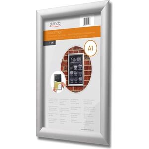 Deflecto A1 Snap Frame Silver Aluminium Clip Frame for Certificate, Wall Display & Photo Hanger Poster Holder with Convenient Front Opening Clips Deflecto A1 Snap Frame Silver Aluminium Clip Frame for Certificate, Wall Display & Photo Hanger Poster Holder with Convenient Front Opening Clips