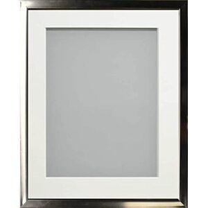 Frame Company Drayton Range Chrome Effect Photo Frame with Off-White Mount, 16x12 for image size 12x8 inch Frame Company Drayton Range Chrome Effect Photo Frame with Off-White Mount, 16x12 for image size 12x8 inch