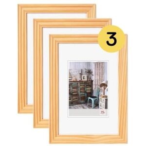 walther design HI824H3 Grado Picture Frame, Natural, 18 x 24 cm, Pack of 3, Wooden Frame walther design HI824H3 Grado Picture Frame, Natural, 18 x 24 cm, Pack of 3, Wooden Frame