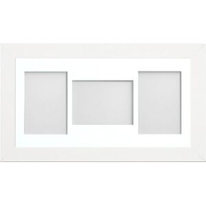 Frame Company Watson White Multi-Aperture Photo Frame with Mount, 20x10 for 7x5 (x3 PLP) * Choice of Frame Colour and Mount Design* NEW Frame Company Watson White Multi-Aperture Photo Frame with Mount, 20x10 for 7x5 (x3 PLP) * Choice of Frame Colour and Mount Design* NEW