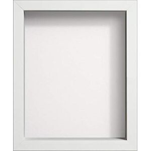 Frame Company Radcliffe White Wooden Deep 3D Box Frame A2, White Backing Board * Choice of Sizes* Fitted with Perspex Frame Company Radcliffe White Wooden Deep 3D Box Frame A2, White Backing Board * Choice of Sizes* Fitted with Perspex