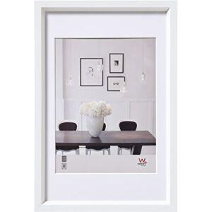 walther design Picture Frame White 30 x 40 cm with PassepArtout, Steel Style Plastic Frame ES040W walther design Picture Frame White 30 x 40 cm with PassepArtout, Steel Style Plastic Frame ES040W
