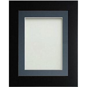 Frame Company Watson Matte Black Picture Photo Frame fitted with Perspex, 24x20 inch with Light Blue Mount for image size 20x16 inch Frame Company Watson Matte Black Picture Photo Frame fitted with Perspex, 24x20 inch with Light Blue Mount for image size 20x16 inch