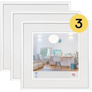 walther design Picture Frame White 20 x 20 cm 3-Pack, New Lifestyle Plastic Frame KV220W3 walther design Picture Frame White 20 x 20 cm 3-Pack, New Lifestyle Plastic Frame KV220W3
