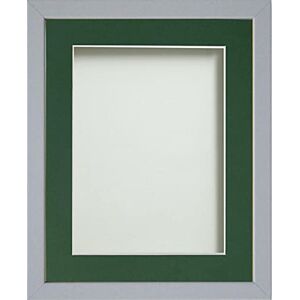 Frame Company Jellybean Range Grey Wooden 16x12 inch Picture Photo Frame with Bottle Green Mount for Image 12x8 inch * Choice of Colours & Sizes* Fitted with Perspex Frame Company Jellybean Range Grey Wooden 16x12 inch Picture Photo Frame with Bottle Green Mount for Image 12x8 inch * Choice of Colours & Sizes* Fitted with Perspex