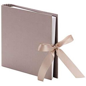 Rössler Photo Album/Guest Book 2 Ring Binder 25 Sheets 230x210 mm, Taupe with Bow Rössler Photo Album/Guest Book 2 Ring Binder 25 Sheets 230x210 mm, Taupe with Bow