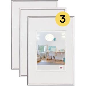 walther design Picture Frame Silver 20 x 30 cm 3-Pack, New Lifestyle Plastic Frame KV030S3 walther design Picture Frame Silver 20 x 30 cm 3-Pack, New Lifestyle Plastic Frame KV030S3