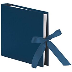 Rössler Photo Album/Guest Book 2 Ring Binder 25 Sheets 230x210 mm, Navy with Bow Rössler Photo Album/Guest Book 2 Ring Binder 25 Sheets 230x210 mm, Navy with Bow
