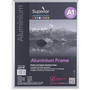 SECO Stewart Superior A1 Brushed Aluminium Picture Frame with Perspex Safety Glass Silver SECO Stewart Superior A1 Brushed Aluminium Picture Frame with Perspex Safety Glass Silver