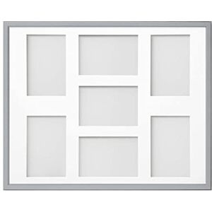 Frame Company Drayton Multi Aperture Photo Frame, Grey, 20x16 for 6x4 inch (x7) Frame Company Drayton Multi Aperture Photo Frame, Grey, 20x16 for 6x4 inch (x7)