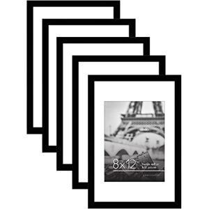 Americanflat 12x8 Photo Frame with Polished Plexi Cover Set of 5 Fit 8x6 Photo with Mount or 8x12 Picture without Mount Gallery Wall Frame Set for Wall Display Black Americanflat 12x8 Photo Frame with Polished Plexi Cover Set of 5 Fit 8x6 Photo with Mount or 8x12 Picture without Mount Gallery Wall Frame Set for Wall Display Black